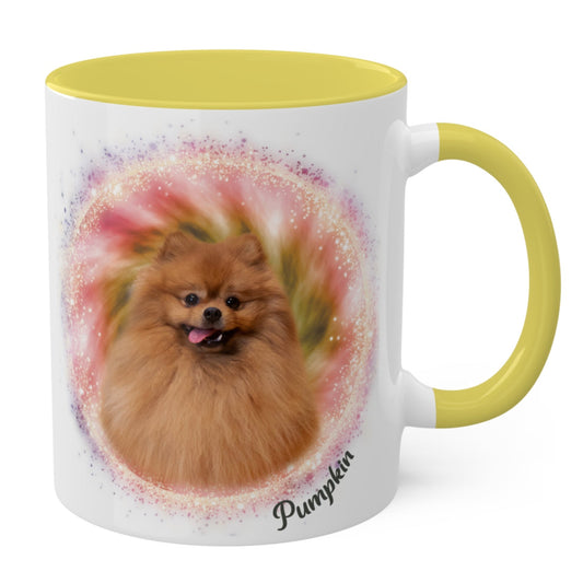tie dye custom photo coffee mug