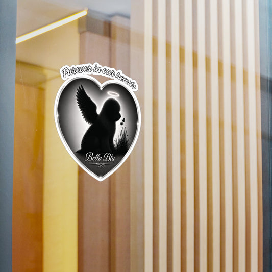 Old English Sheepdog Memorial Angel Heart Decal — (Personalizable)