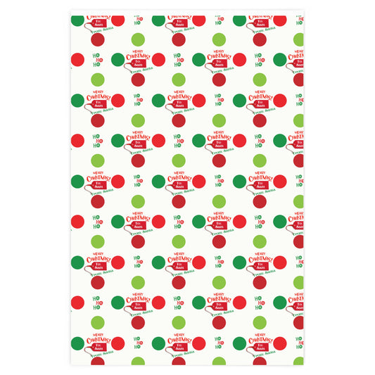Personalized, Christmas Wrapping Paper - Dots