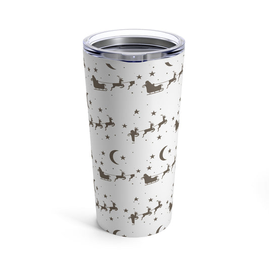 Santa's Tumbler, Christmas Sled Stainless Steel 20oz Tumbler