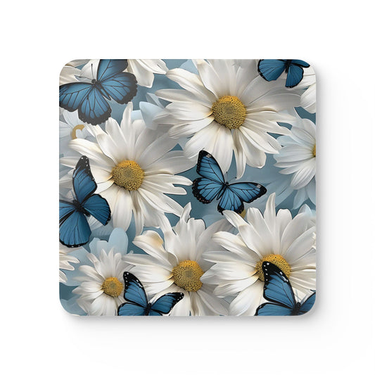 Coasters, Flowered Coasters, Daisy and Butterfly, Coasters, Set of 4