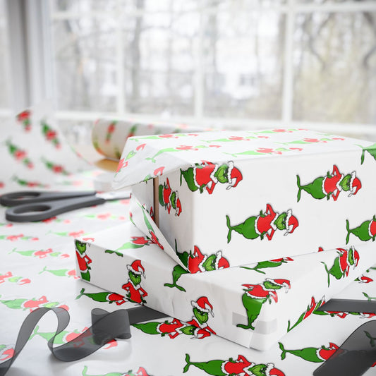 Christmas Wrapping Paper, That Silly Funny Green Grinchie