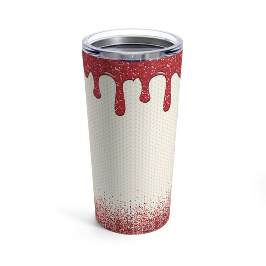 Snow Face Christmas Tumbler 20oz - Playful Holiday Coffee Mug Gift