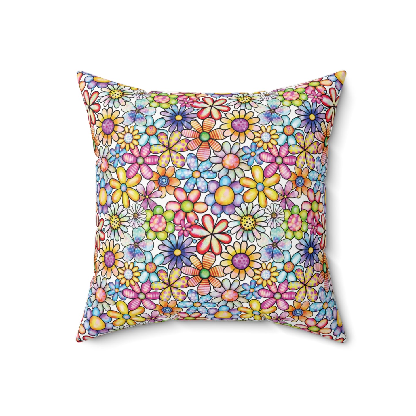 Throw Pillow, Floral Throw Pillow, Throw Pillow with Daisy's