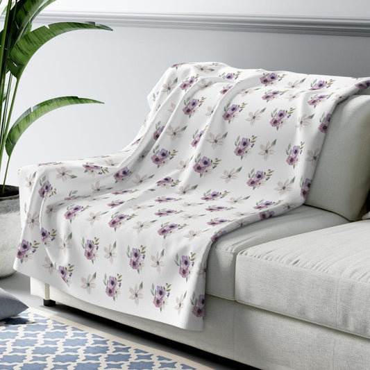 floral sherpa blanket