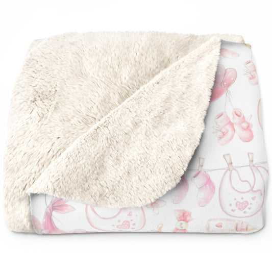 Girls Blanket, Pink Blanket, Pink Blanket with Teddy Bears, and Balloon's