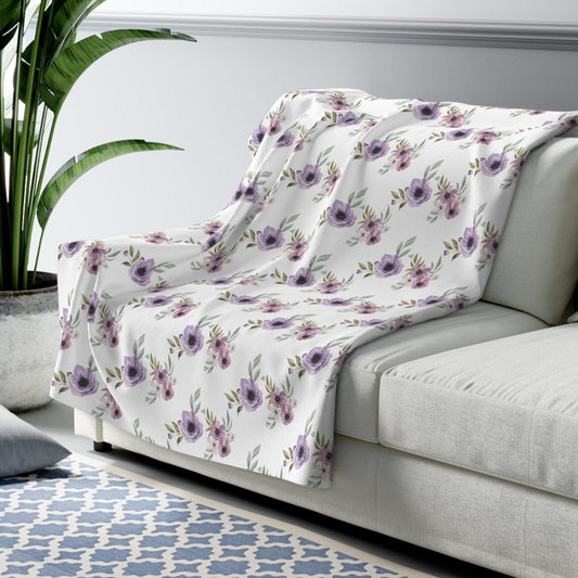 Purple throw blanket