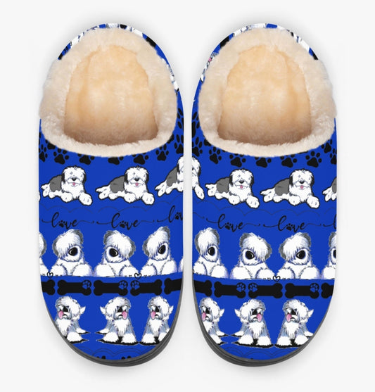 Old English Sheepdog slippers for men