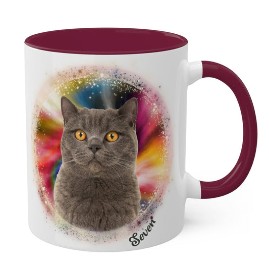 tie dye custom photo coffee mug