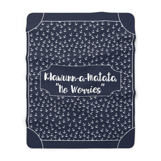 Blanket, Navy Anchor Throw Blanket, Personalized