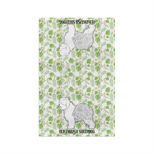 Old English Sheepdog Mirrored, Kitchen Towel