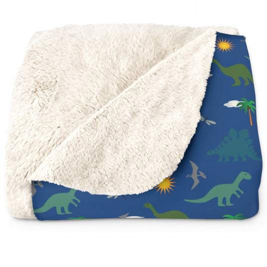 Blanket, Throw Blanket, Dinosaur Blanket, Little Boys Blanket with Dinosaurs and Volcanos
