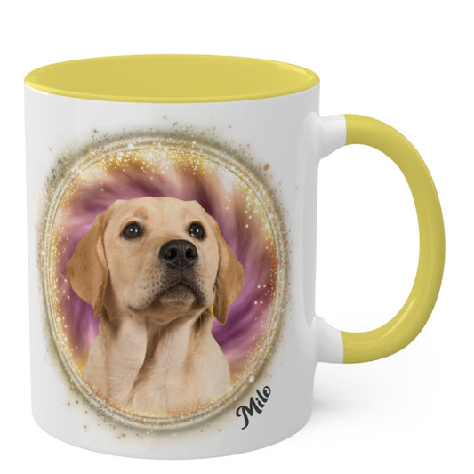 tie dye custom photo coffee mug