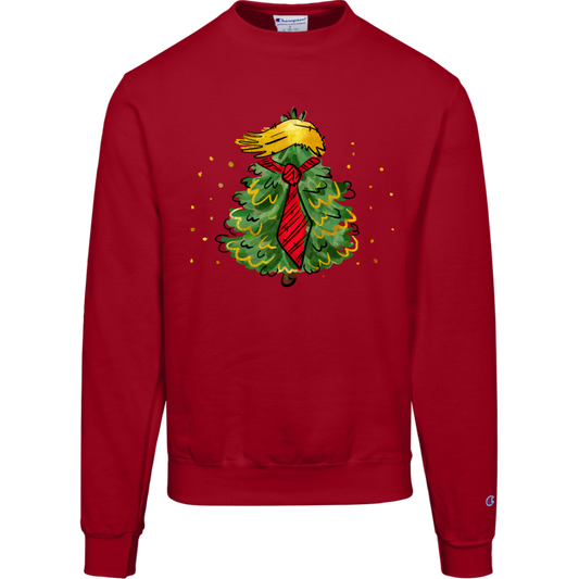 Trump Christmas Tree Champion Sweatshirt, Trump Christmas Tree, Crewneck