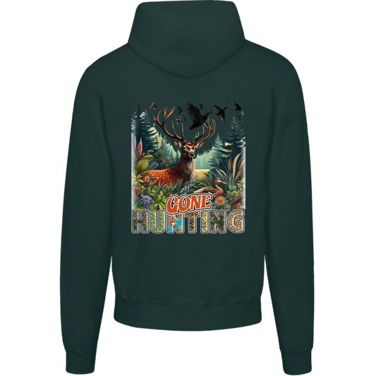 Hunter's Hoodie, Front and Back Hunting Graphic, Champion Hoodie