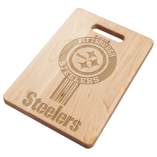 Football Fan Cutting Board, Steelers Shown