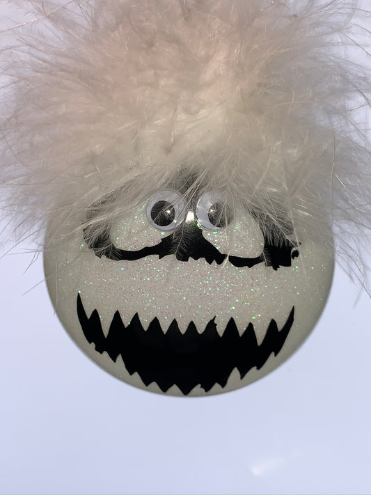Bumble Abominable Snow Monster Handmade Glass Christmas Ornament Gift Lightweight