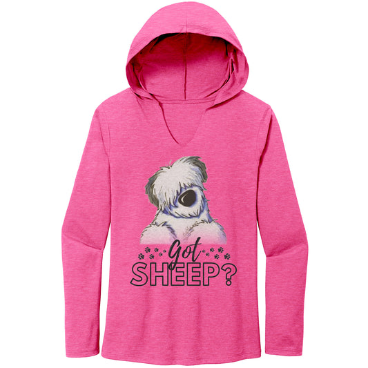 Got Sheep? Old English Sheepdog Hoodie, Black Writing, Unisex, Pullover Cotton/Fleece Hoodie