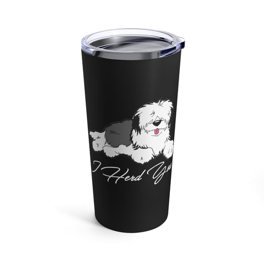 Black Old English Sheepdog Tumbler