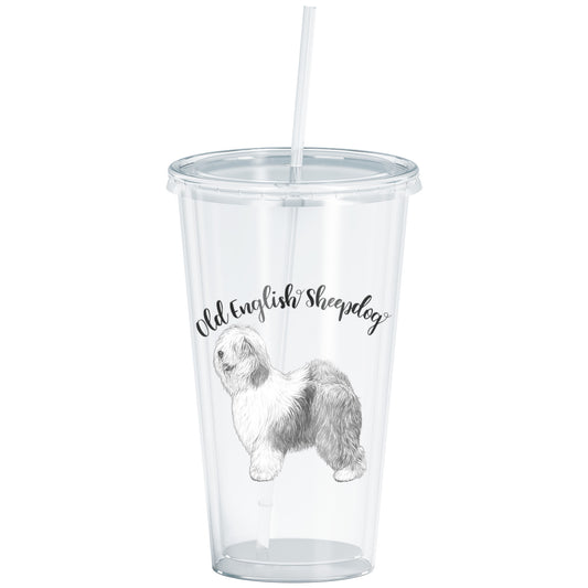 Old English Sheepdog Acrylic Tumbler
