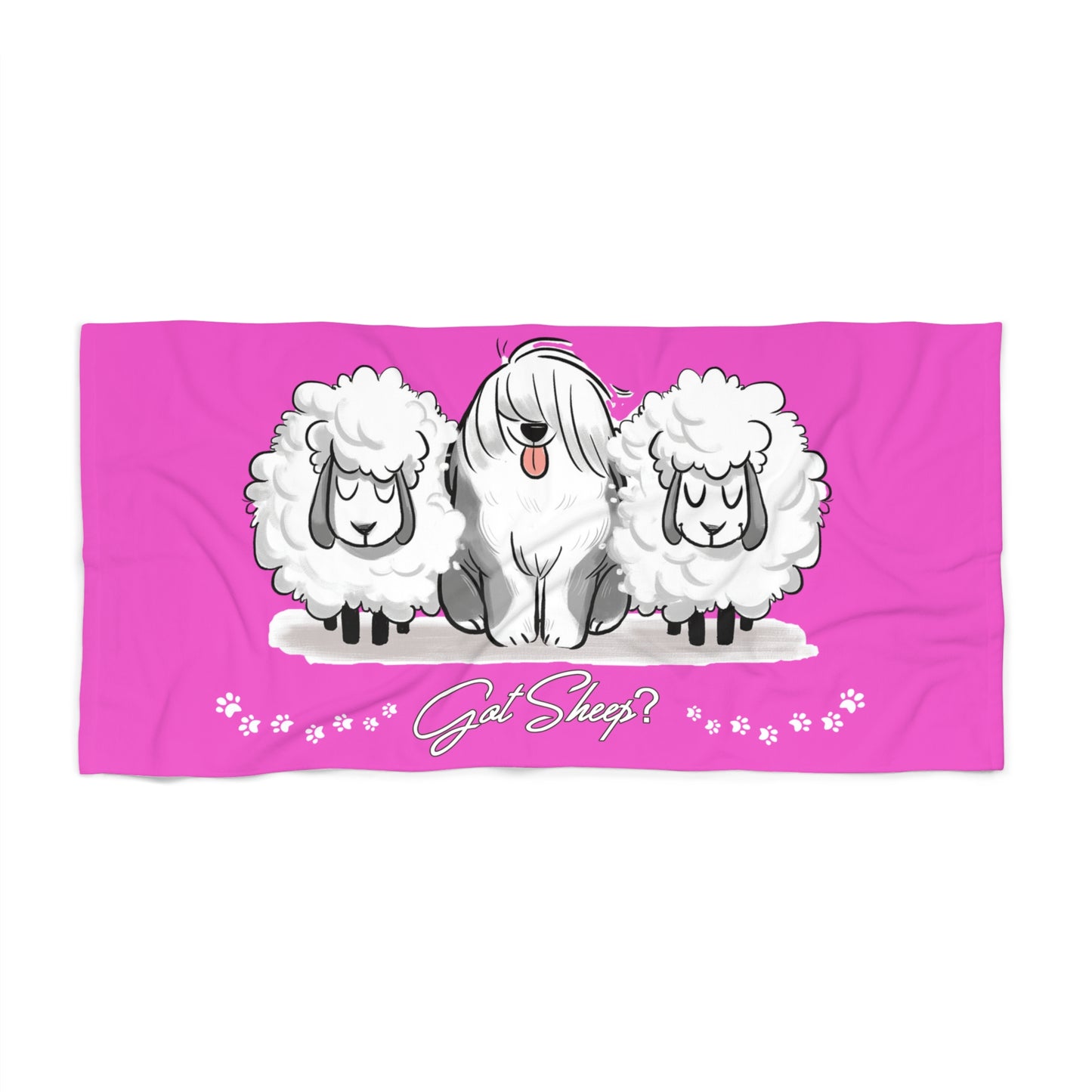Old English Sheepdog Beach Towels, Got Sheep?