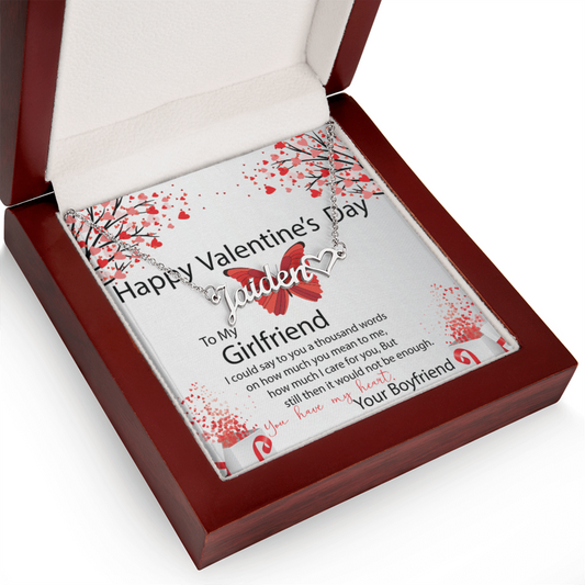 Valentines necklace for girlfriend