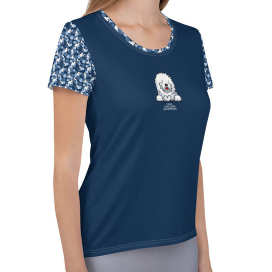 Old English Sheepdog Women’s Athletic T-Shirt