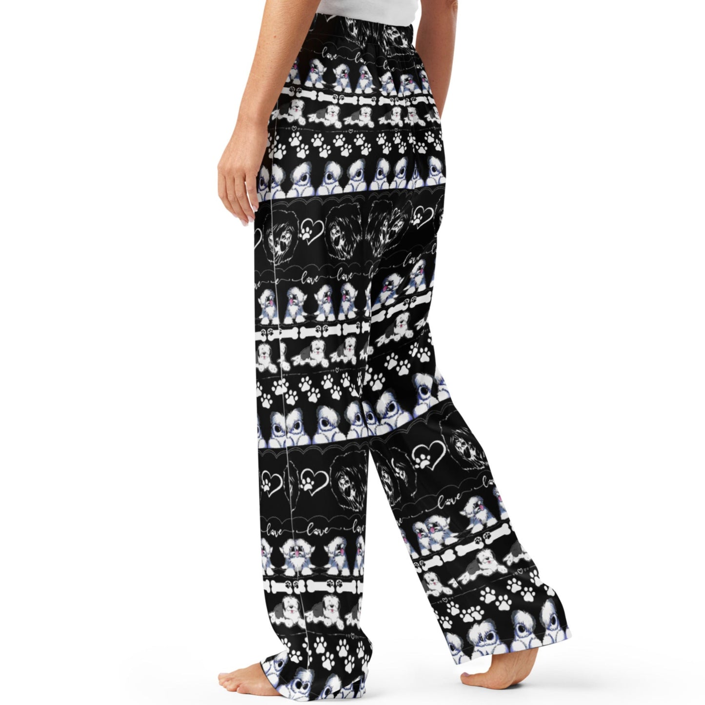 Old English Sheepdog pajama pants