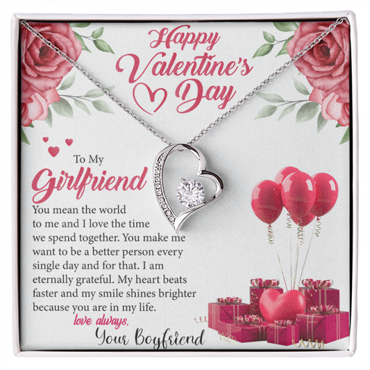 simple heart necklace for girlfriend for Valentines