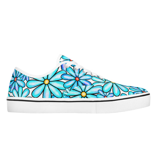 Teal Daisy Sneakers, Daisy Skate Shoes