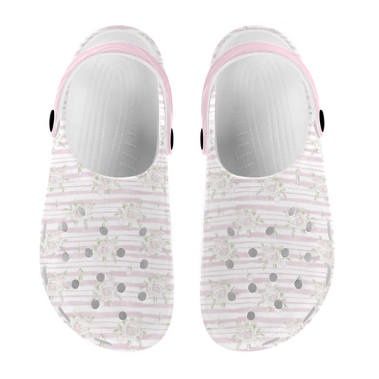 Floral Roses, Pink and White