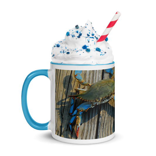Maryland Blue Crab On Boardwalk, Coffee Mug, 11 oz
