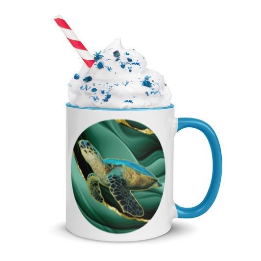 Sea Turtle - Fins Down, Circled In, Coffee Mug, 11oz and 15oz