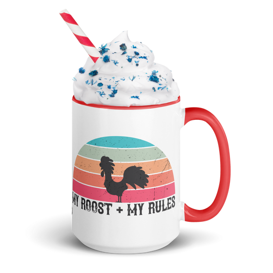 My Roost My Rules chicken coffee mug
