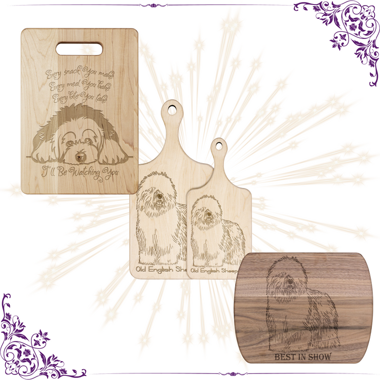 Cutting Boards, Old English Sheepdog