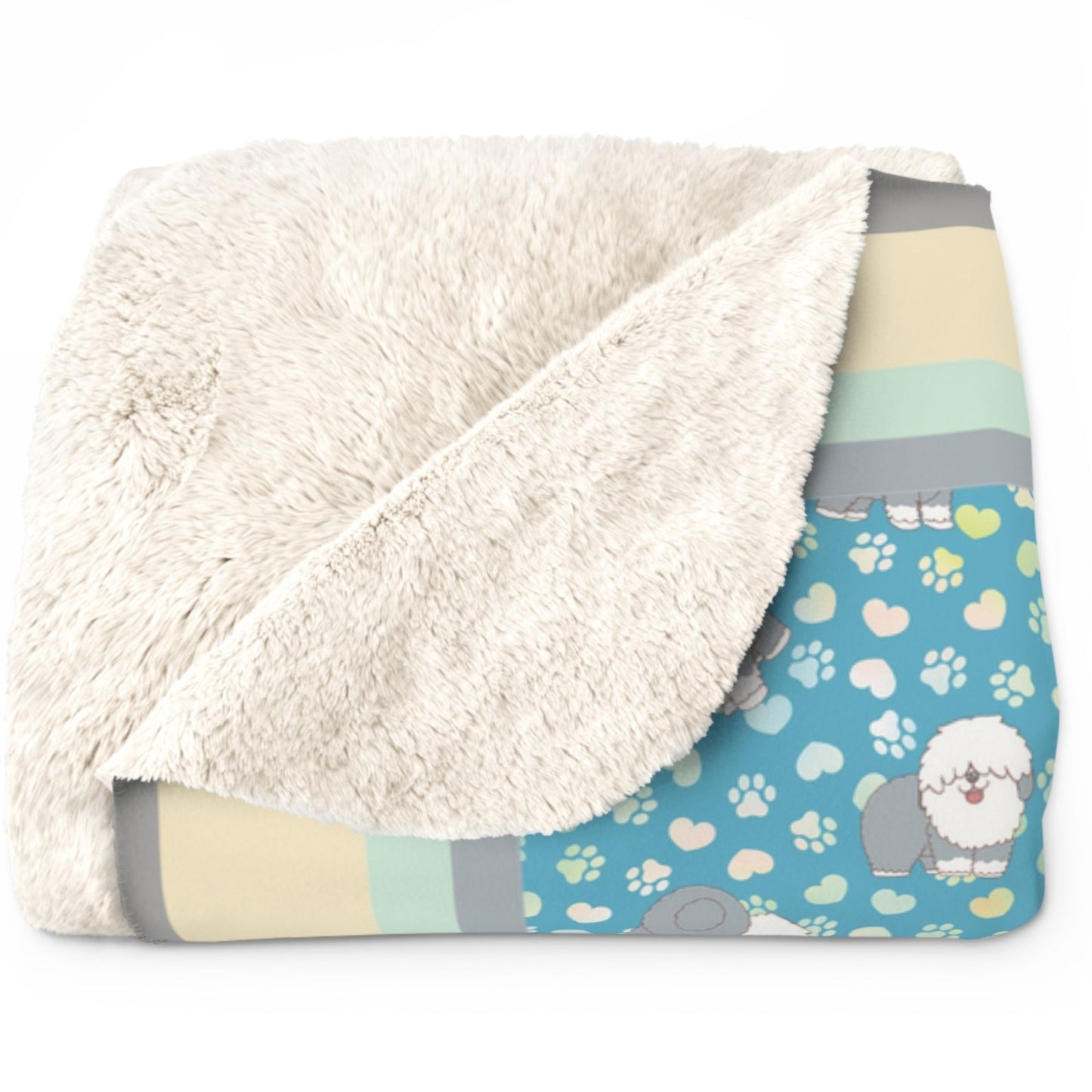 Old English Sheepdog, Colorful Sheepie Throw