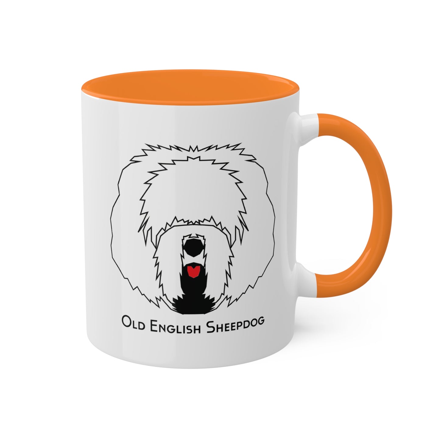 Red Tongue Old English Sheepdog Coffee Mug