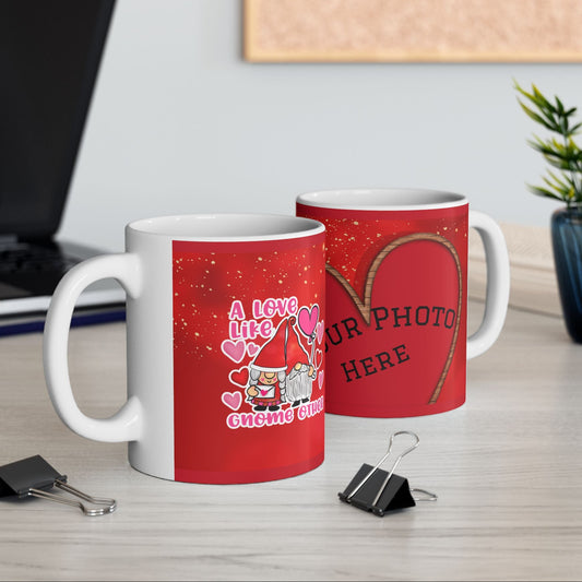 Valentines Day Coffee Mug - Custom Photo Mug Heart Ceramic Mug