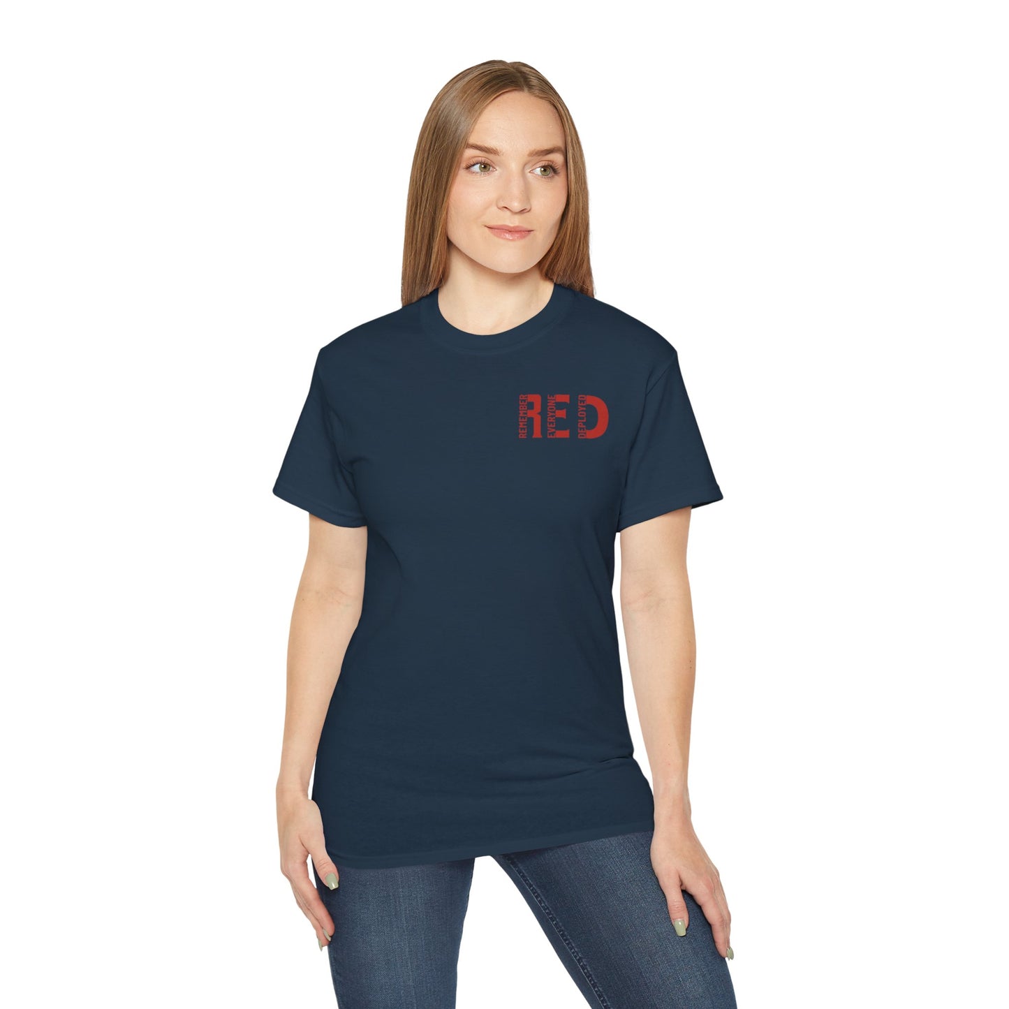 RED, Remember Everyone Deployed, Cotton/Polyester T-Shirt