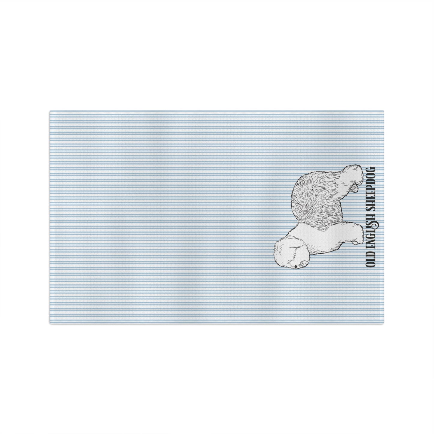 Old English Sheepdog B/W, Kitchen Towel