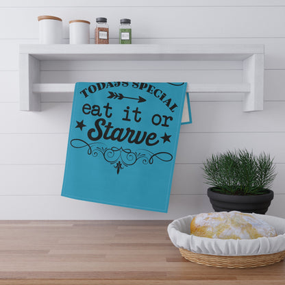 Kitchen Towel, Tea Towels, Funny Dish Towels, Eat or Starve