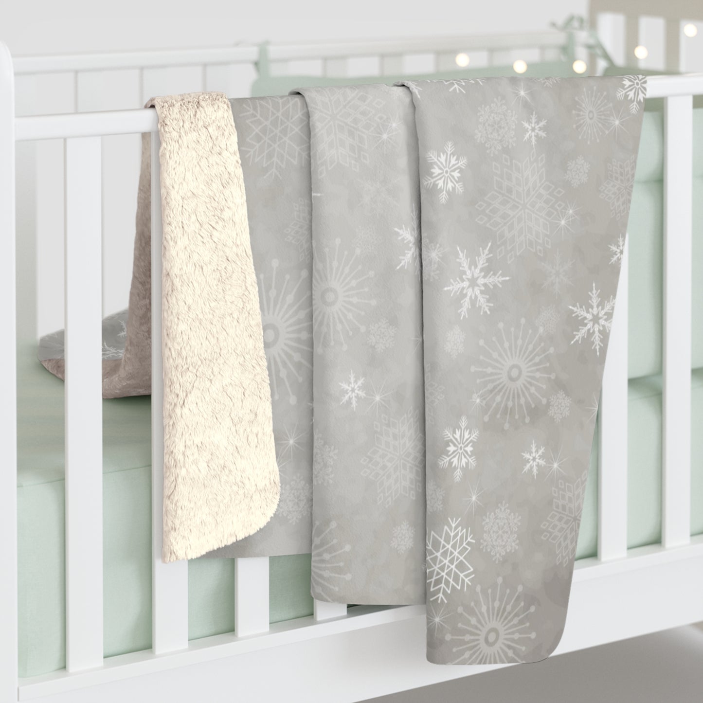 Snowflakes Gray Backing