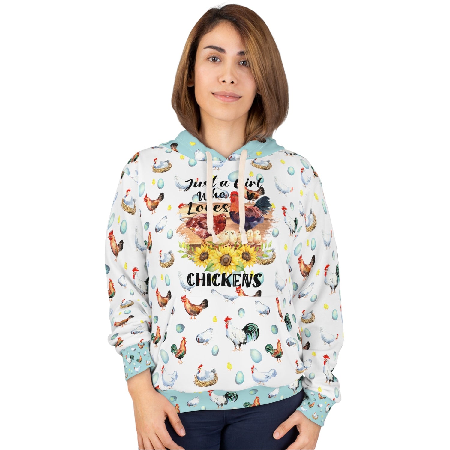 Hoodie with chickens