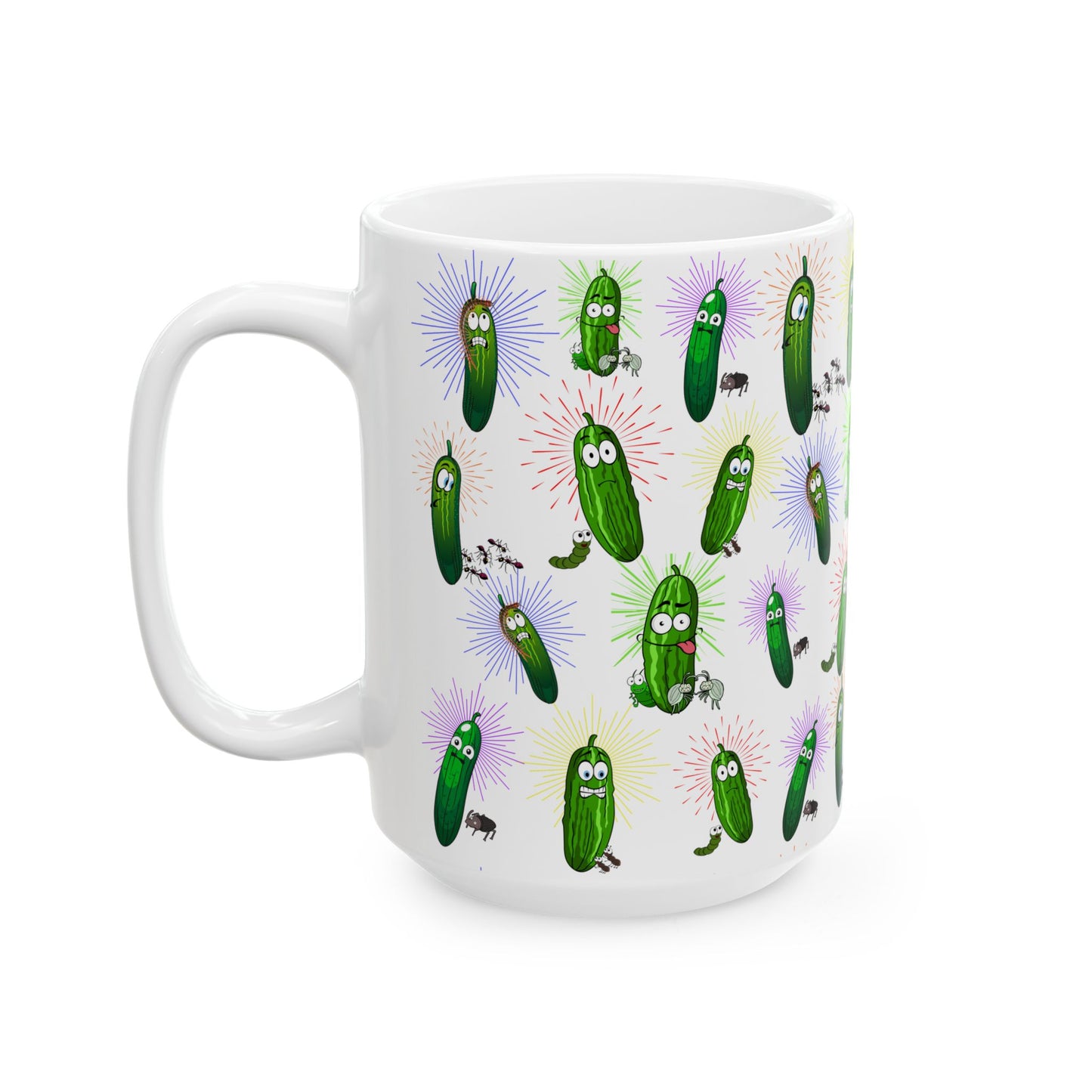 Dill Pickle, The "Dylbug" Ceramic Mug, 11oz and 15oz