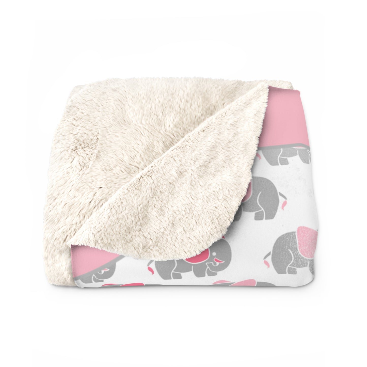 Elephants, Pink and Gray, Personalized