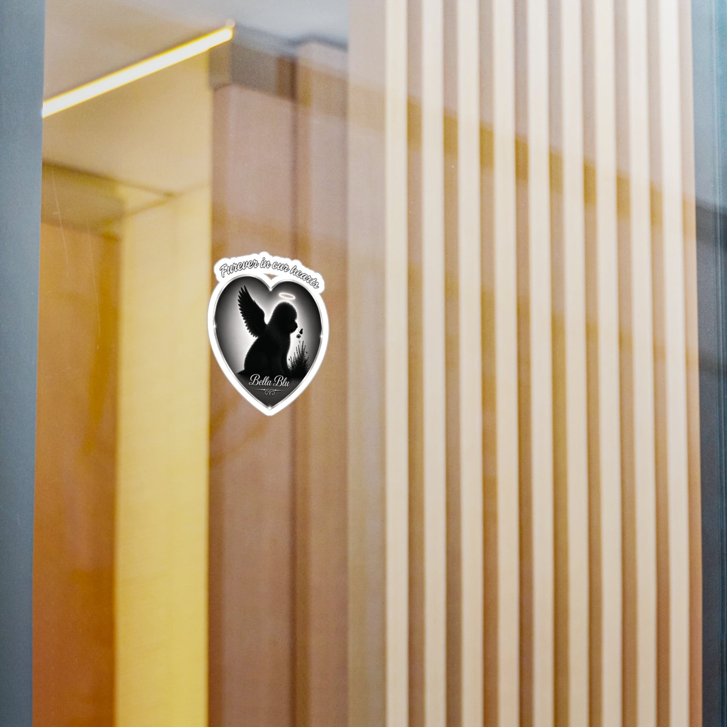 Old English Sheepdog Memorial Angel Heart Decal — (Personalizable)