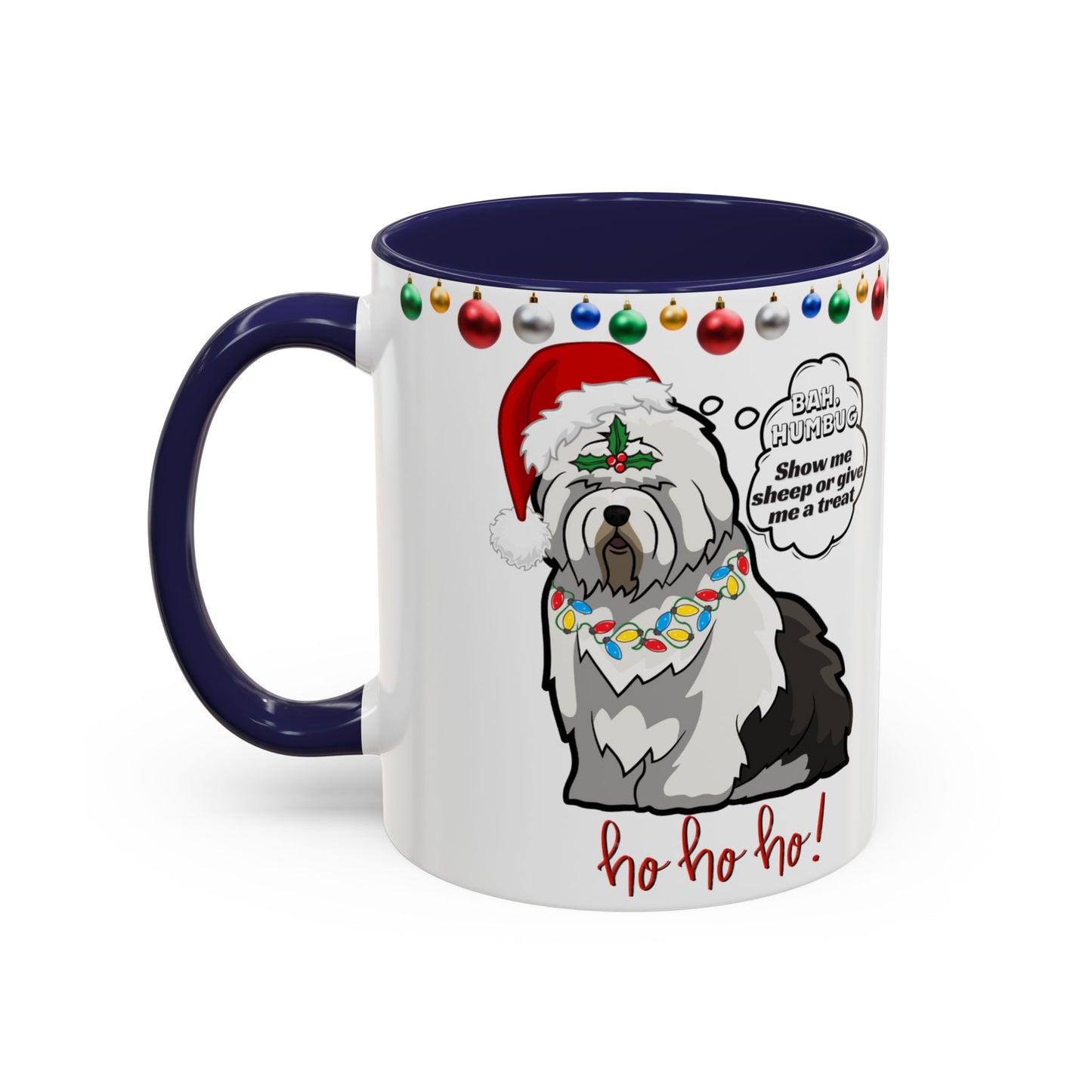 Christmas Scrooge, Old English Sheepdog Christmas Scrooge