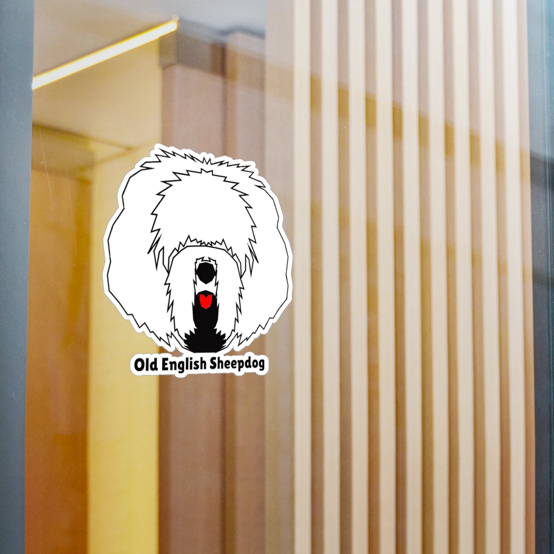 Old English Sheepdog Window Vinyl Decal