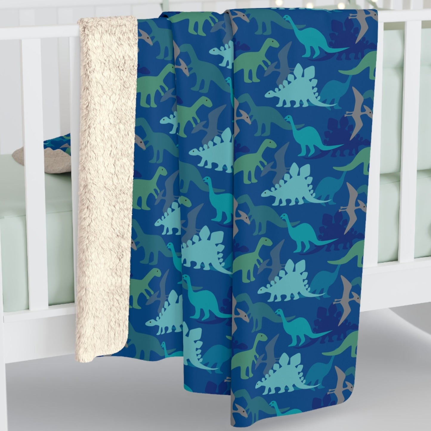 Dinosaurs, Navy Blue Backing