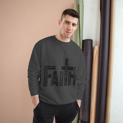 Faith Top, Christian Scripture Word Art - Champion Crewneck Top